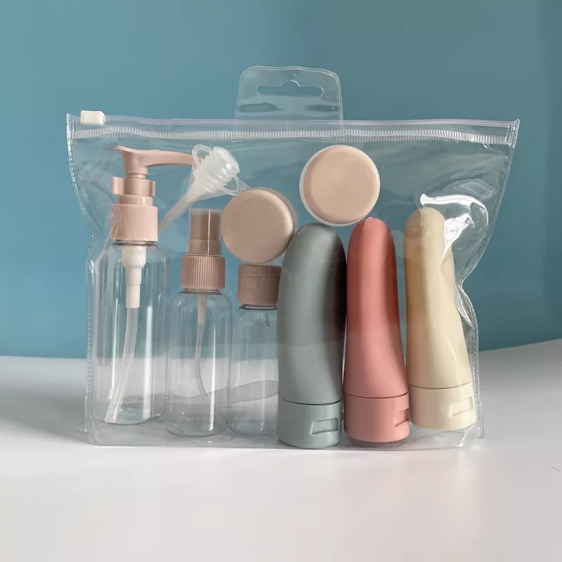 ポータブル 7 ピース プラスチック トラベル ディスペンサー ボトル セット